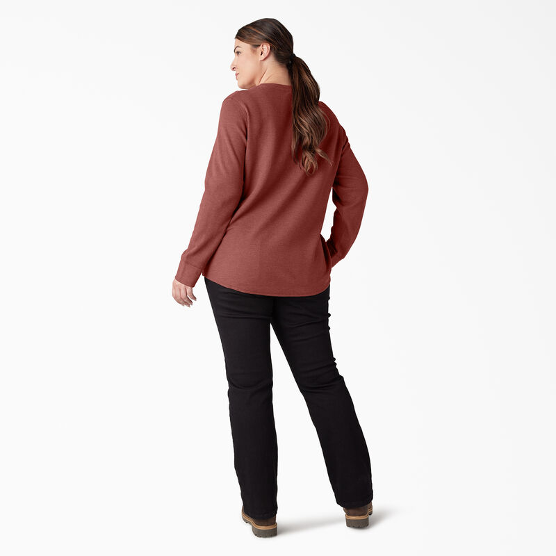 Dickies Plus Long Sleeve Thermal Shirt Fired Brick Single Dye ID-qb9baMml