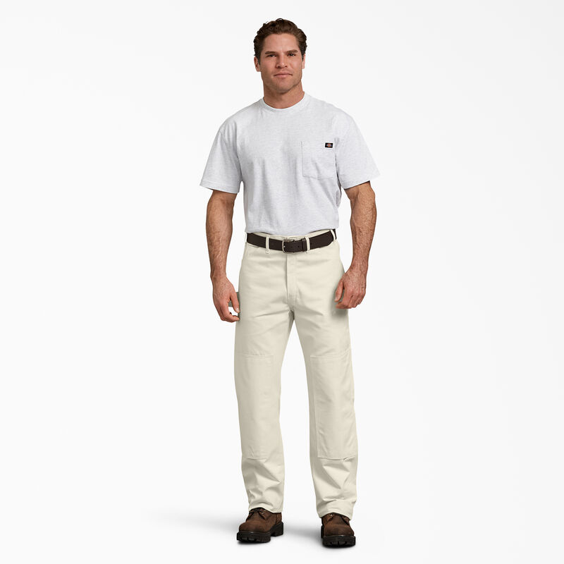 Dickies Relaxed Fit Double Knee Carpenter Painter's Pants Natural Beige ID-qnfcwyOR