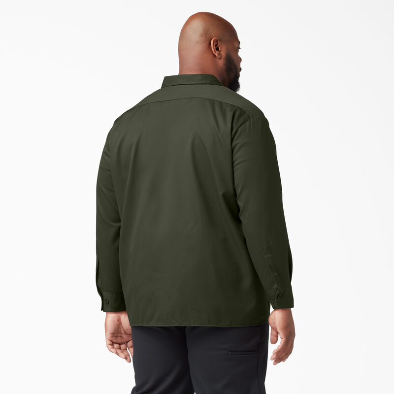 Dickies Long Sleeve Work Shirt Olive Green ID-qsnsZlfy