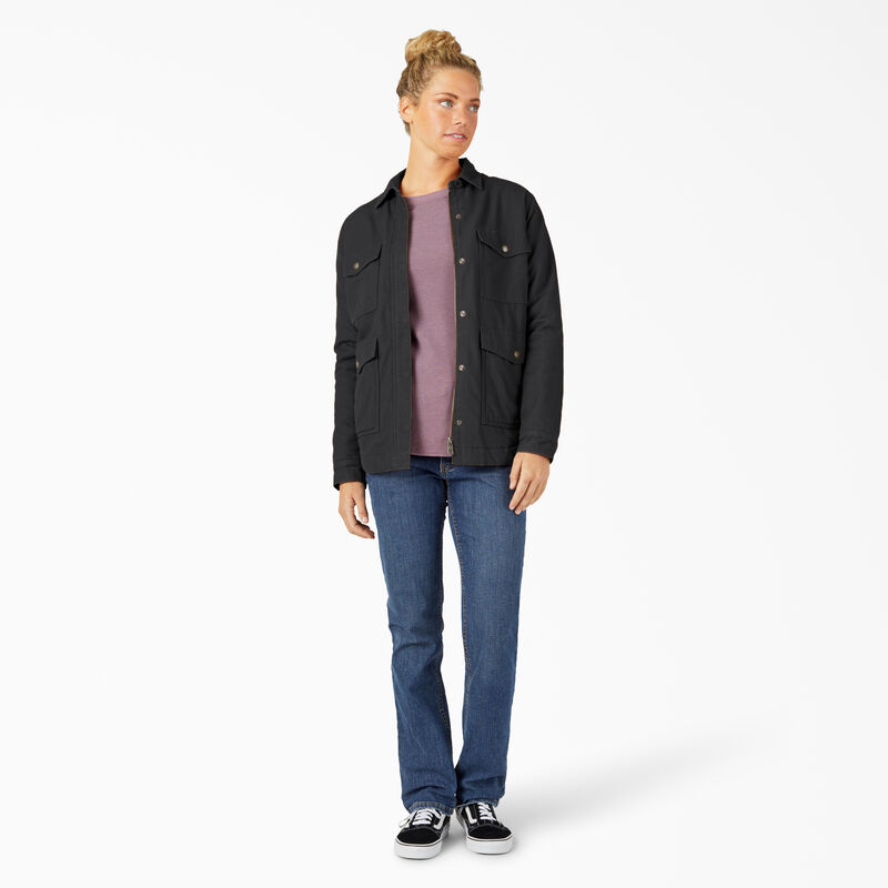 Dickies Duck High Pile Fleece Lined Chore Coat Black ID-r0HUFZr7