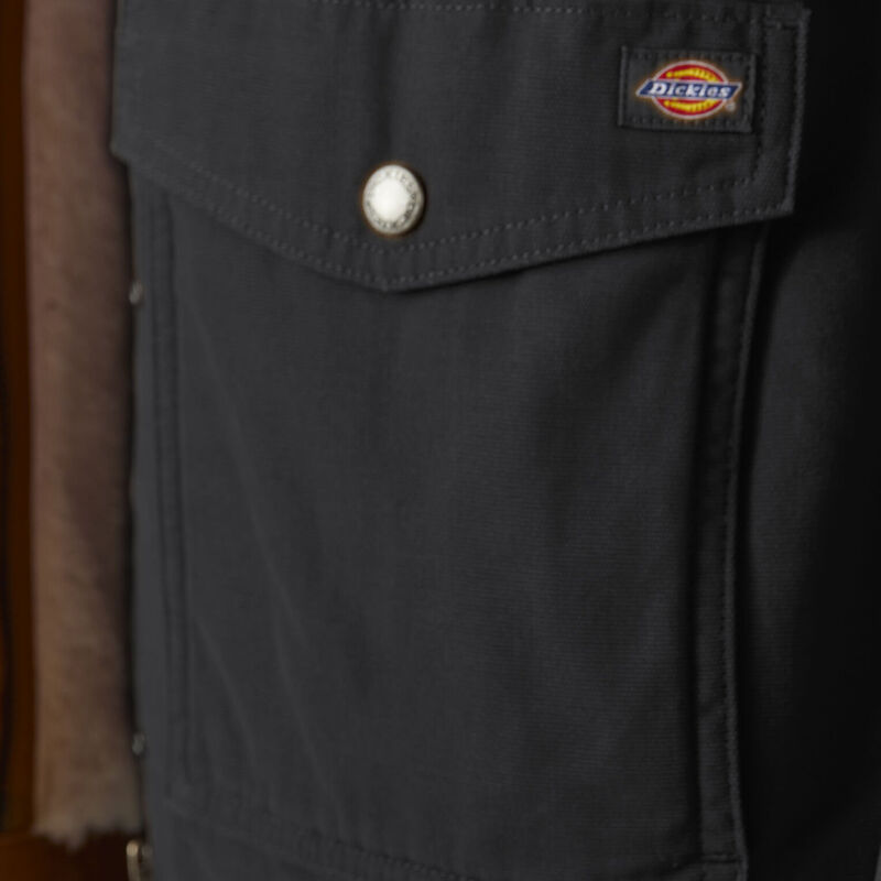 Dickies Duck High Pile Fleece Lined Chore Coat Black ID-r0HUFZr7