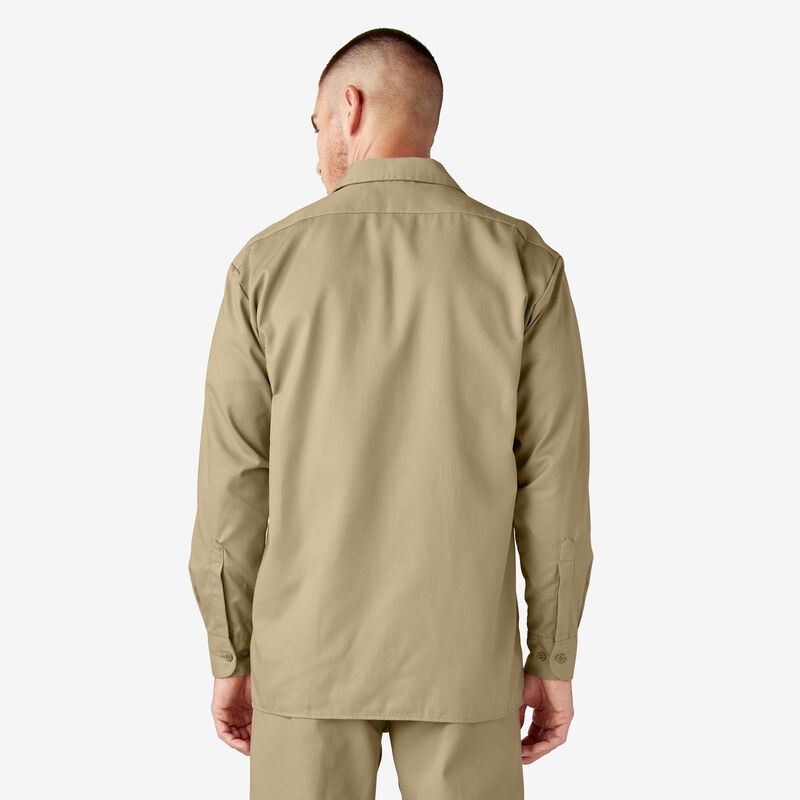 Dickies Long Sleeve Work Shirt Khaki ID-r8j5BdX0
