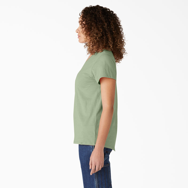 Dickies Short Sleeve V-Neck T-Shirt Celadon Green ID-rCp8oD7m
