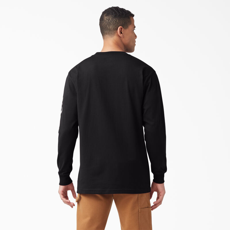 Dickies Logo Graphic Long Sleeve Pocket T-Shirt Black ID-rHdpsb4H