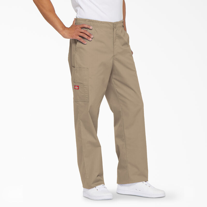 Dickies Men's EDS Signature Cargo Scrub Pants Khaki ID-rIUEBQuI
