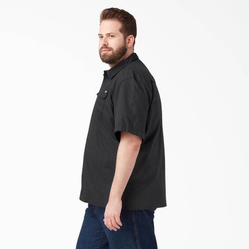 Dickies Short Sleeve Ripstop Work Shirt Rinsed Black ID-rkL0rp7R