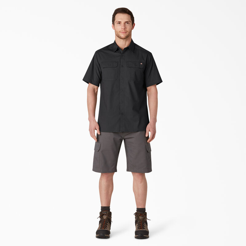 Dickies Short Sleeve Ripstop Work Shirt Rinsed Black ID-rkL0rp7R