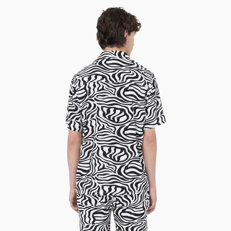 Dickies Zebra Print Short Sleeve Shirt Black/White ID-rljsm8i3