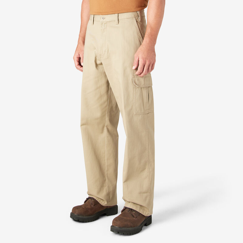 Dickies Loose Fit Cargo Pants Rinsed Khaki ID-rmsMd5FH