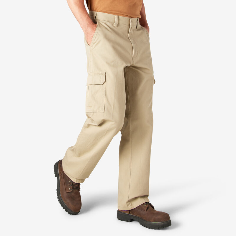 Dickies Loose Fit Cargo Pants Rinsed Khaki ID-rmsMd5FH