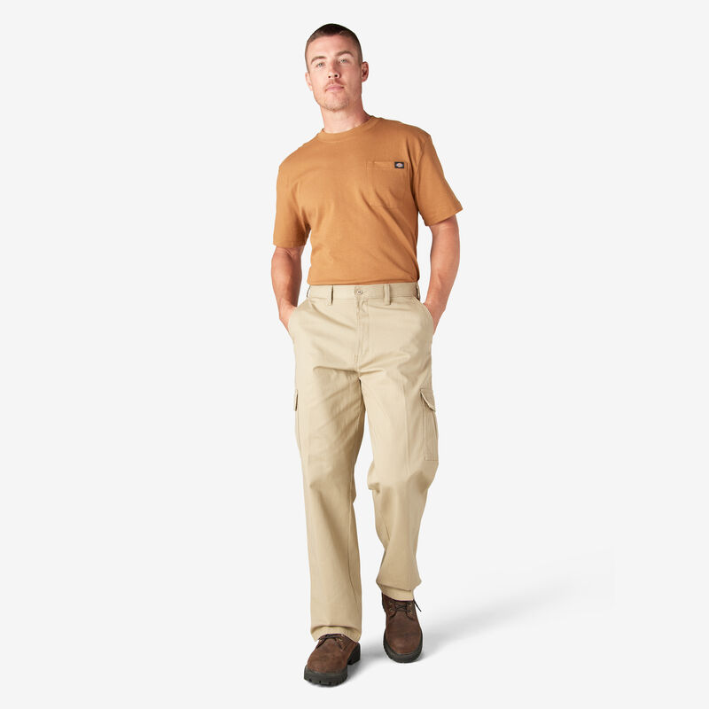Dickies Loose Fit Cargo Pants Rinsed Khaki ID-rmsMd5FH