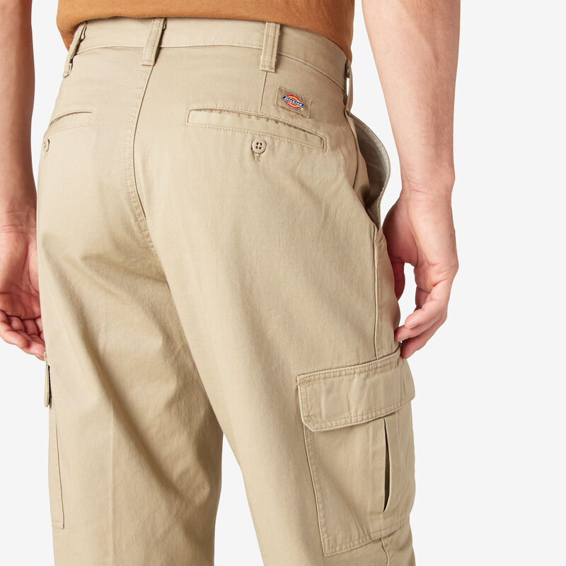Dickies Loose Fit Cargo Pants Rinsed Khaki ID-rmsMd5FH