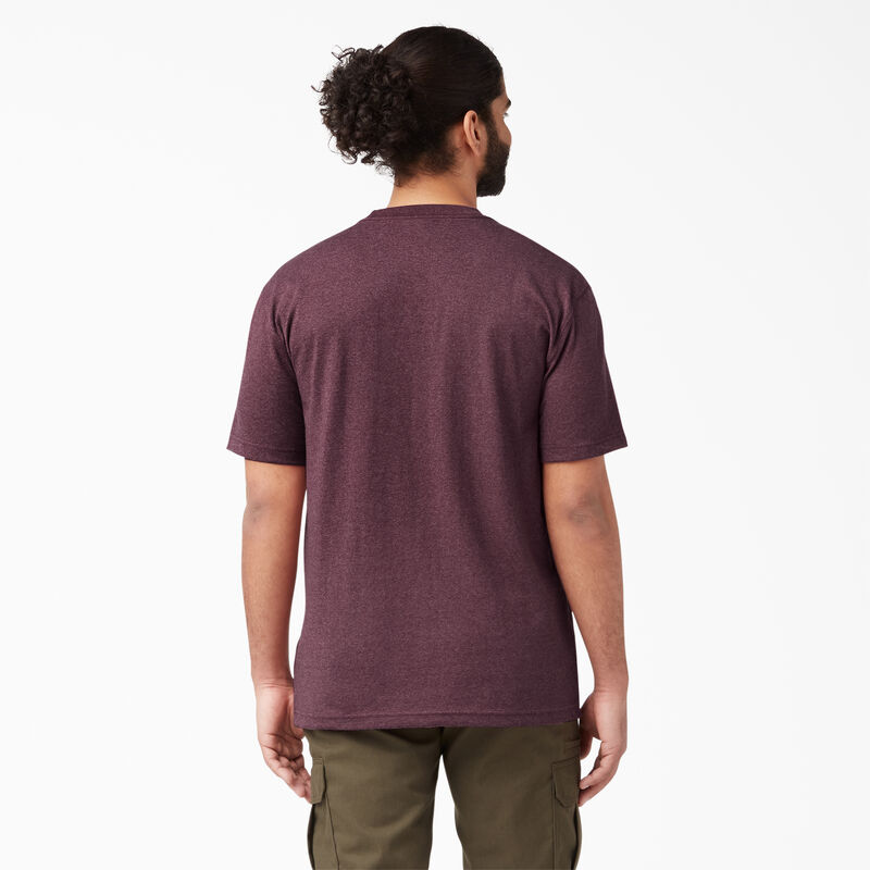 Dickies Heavyweight Heathered Short Sleeve Pocket T-Shirt Burgundy ID-rqq2vUhv