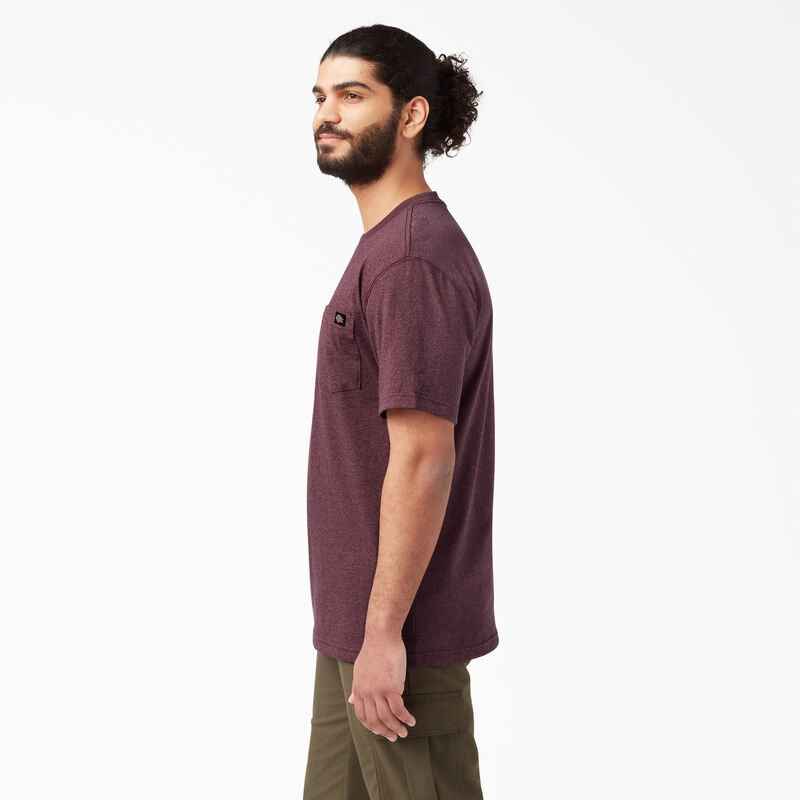 Dickies Heavyweight Heathered Short Sleeve Pocket T-Shirt Burgundy ID-rqq2vUhv