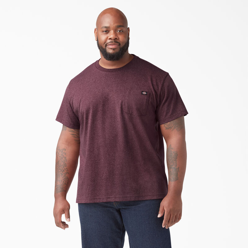 Dickies Heavyweight Heathered Short Sleeve Pocket T-Shirt Burgundy ID-rqq2vUhv