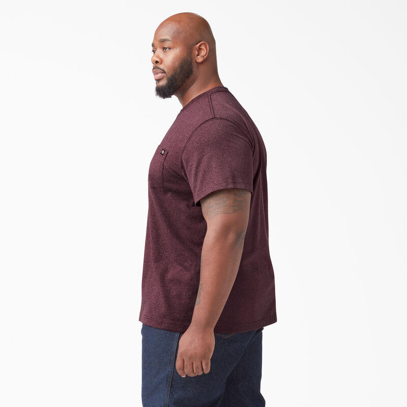 Dickies Heavyweight Heathered Short Sleeve Pocket T-Shirt Burgundy ID-rqq2vUhv