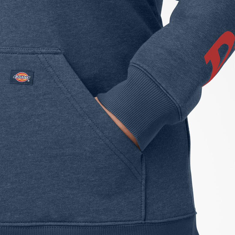 Dickies Plus Heavyweight Logo Sleeve Pullover Heather Navy ID-rroqF9wy