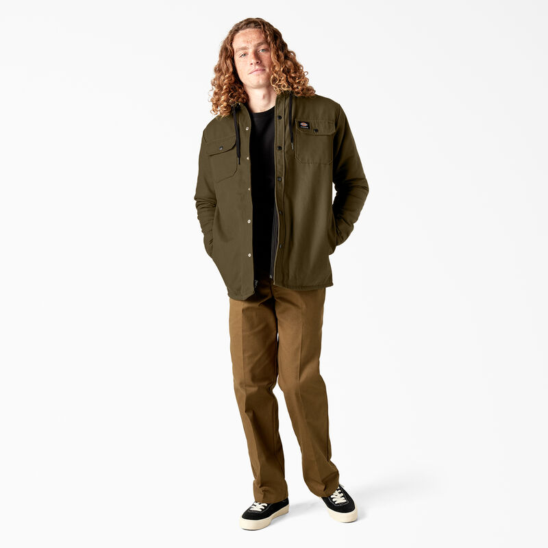 Dickies Skateboarding Duck Shirt Jacket Dark Olive ID-rxru7ITp