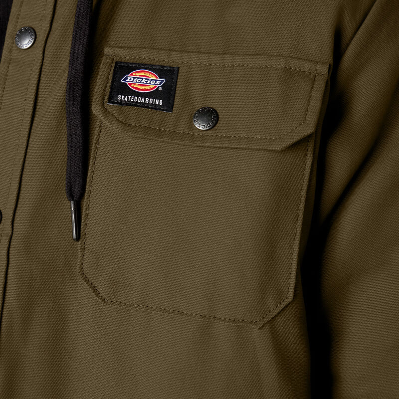 Dickies Skateboarding Duck Shirt Jacket Dark Olive ID-rxru7ITp