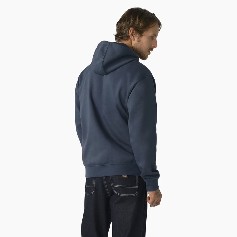 Dickies Water Repellent Tri-Color Logo Hoodie Airforce Blue ID-sAIbJH3T
