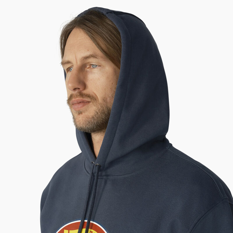 Dickies Water Repellent Tri-Color Logo Hoodie Airforce Blue ID-sAIbJH3T