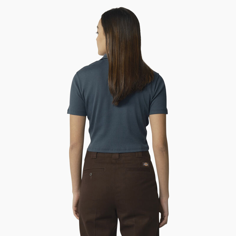 Dickies Tallasee Short Sleeve Cropped Polo Airforce Blue ID-sDbe2SPX