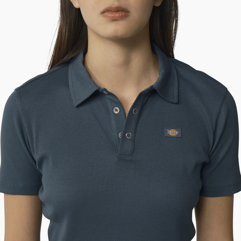 Dickies Tallasee Short Sleeve Cropped Polo Airforce Blue ID-sDbe2SPX