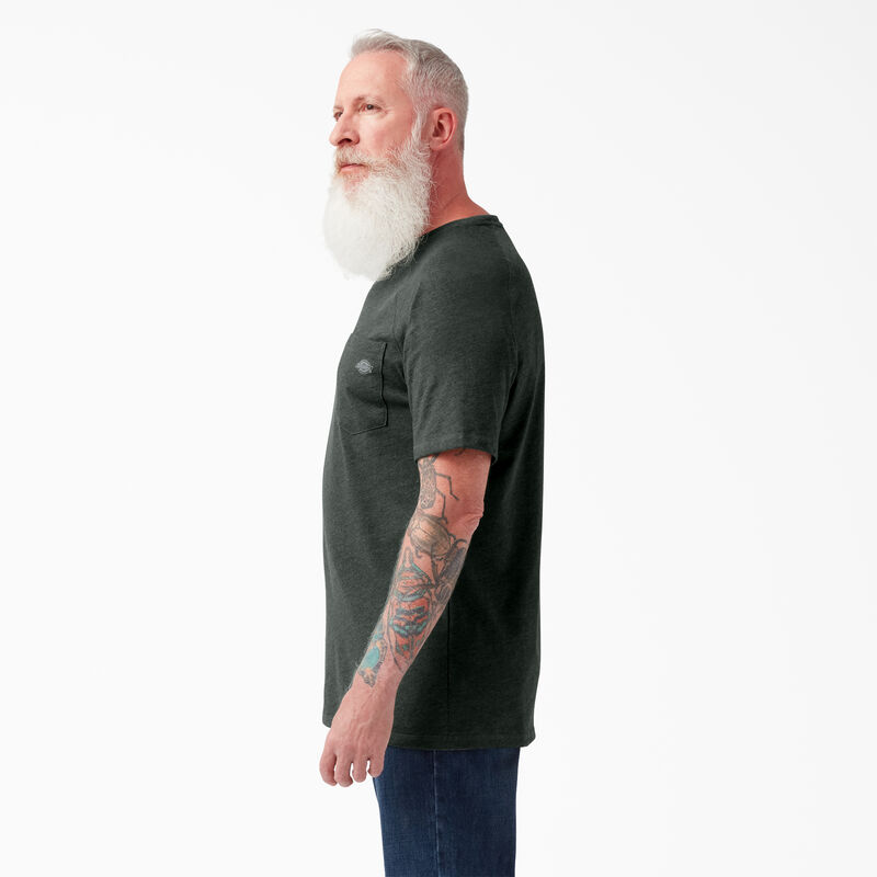 Dickies Cooling Short Sleeve Pocket T-Shirt Hunter Green Heather ID-sKT93SbE