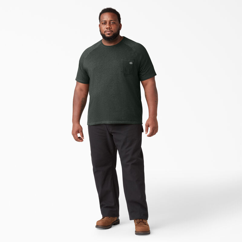 Dickies Cooling Short Sleeve Pocket T-Shirt Hunter Green Heather ID-sKT93SbE