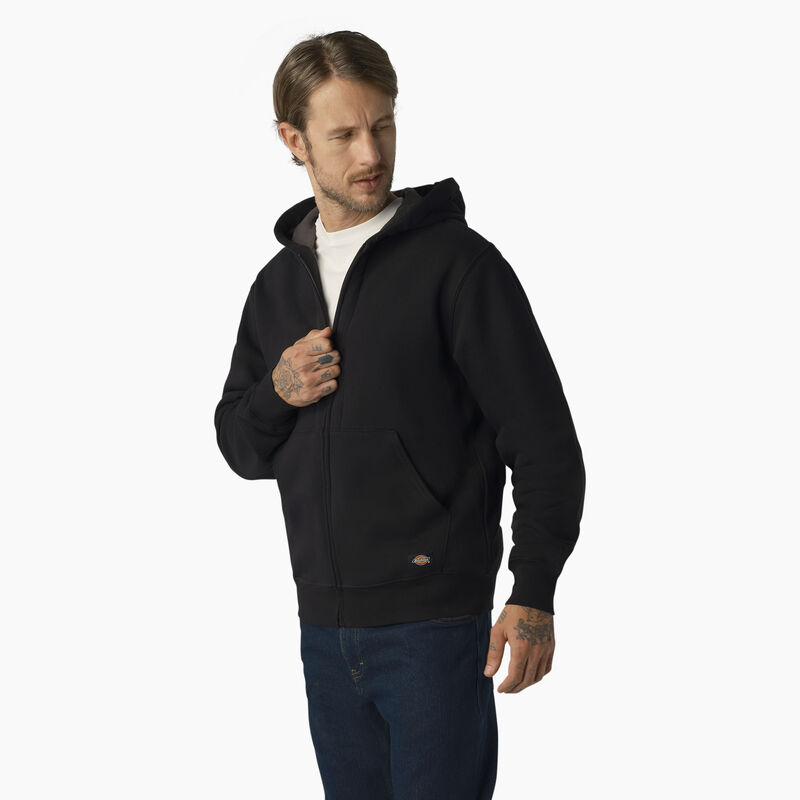 Dickies Thermal Lined Full-Zip Fleece Hoodie Black ID-sMbbC77a