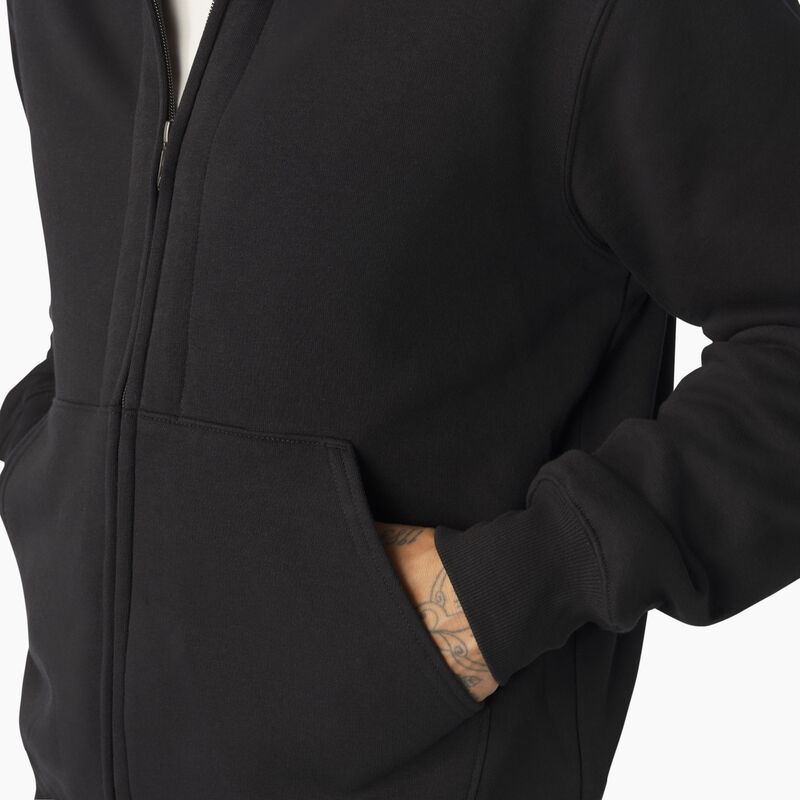 Dickies Thermal Lined Full-Zip Fleece Hoodie Black ID-sMbbC77a