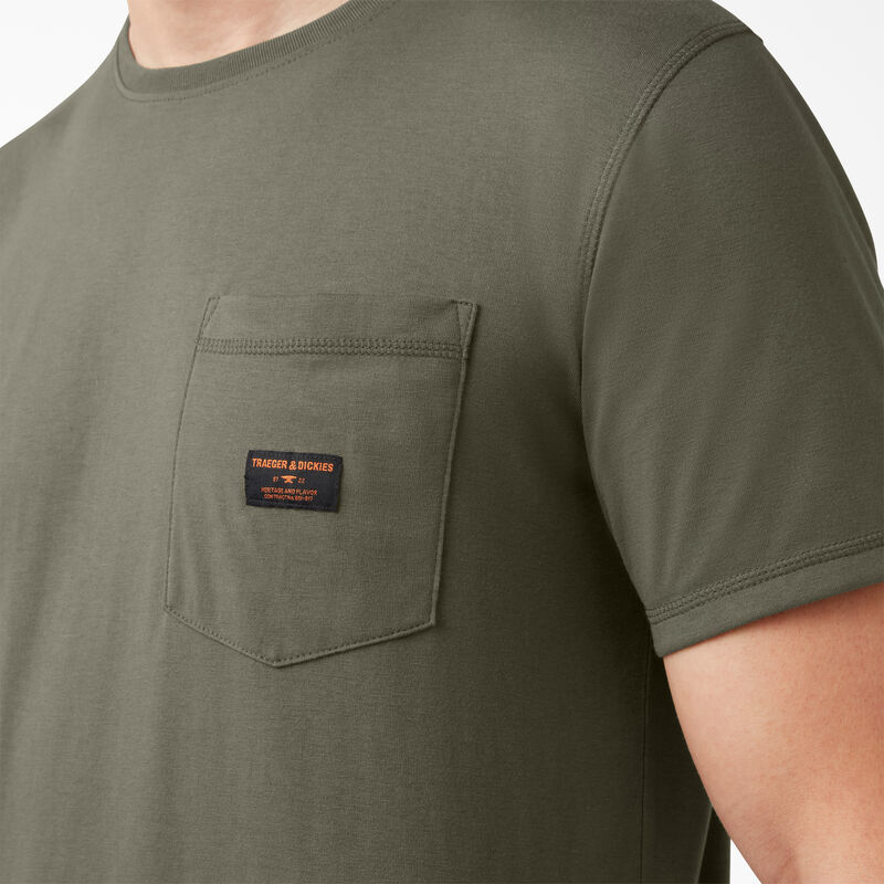 Dickies Traeger x Dickies Pocket T-Shirt Moss Green ID-slL1fiek