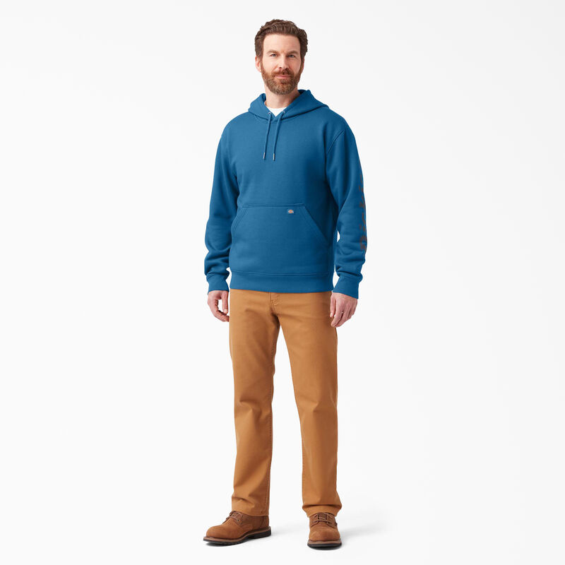 Dickies Water Repellent Logo Sleeve Hoodie Vallarta Blue ID-sllX4jmW