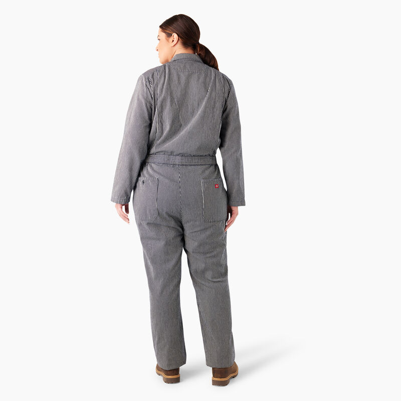 Dickies Plus Relaxed Fit Long Sleeve Hickory Stripe Overalls Regular ID-smvAU26B