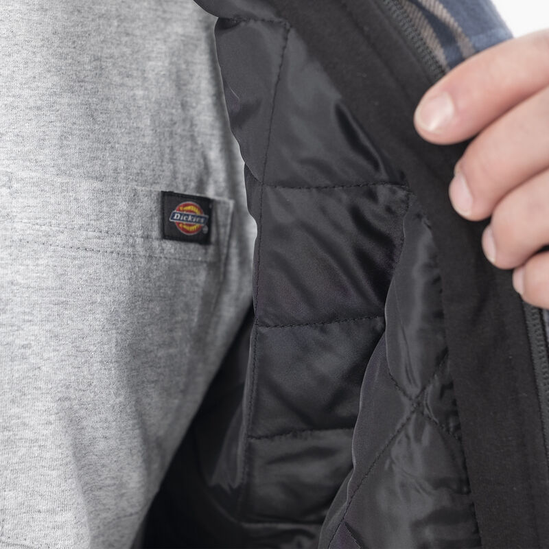 Dickies Flannel Hooded Shirt Jacket Dark Navy/Mushroom Plaid ID-szkdtKfV