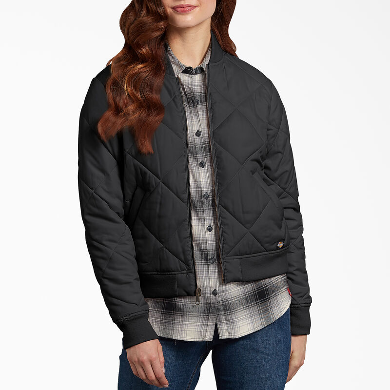 Dickies Quilted Bomber Jacket Black ID-t7L0SLe9