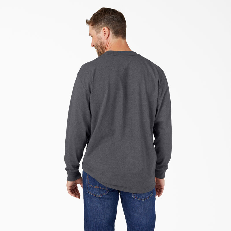 Dickies Heavyweight Heathered Long Sleeve Pocket T-Shirt Charcoal Gray Heather ID-t9AIsgGj