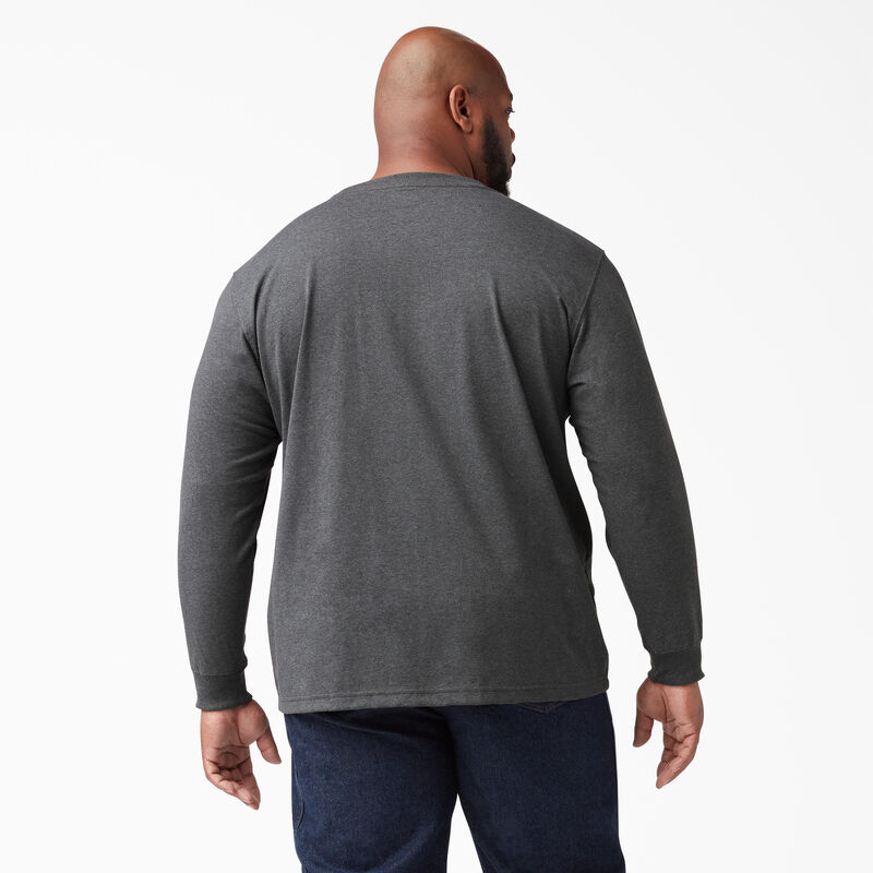 Dickies Heavyweight Heathered Long Sleeve Pocket T-Shirt Charcoal Gray Heather ID-t9AIsgGj