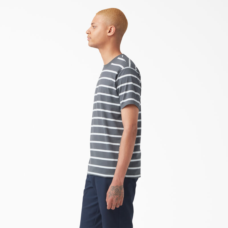 Dickies Skateboarding Striped T-Shirt Charcoal Mini Stripe ID-tIo8xB3F