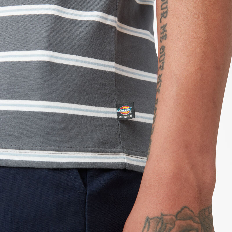 Dickies Skateboarding Striped T-Shirt Charcoal Mini Stripe ID-tIo8xB3F