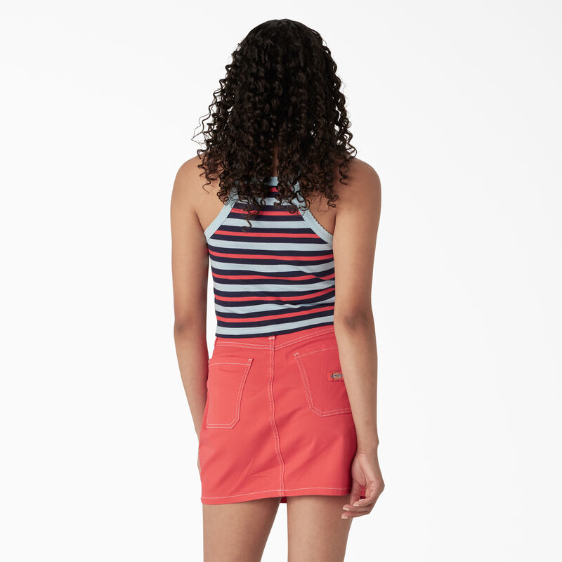 Dickies Rib Knit Cropped Tank Top Sky Blue Summer Fair Stripe ID-tOvFAXwT