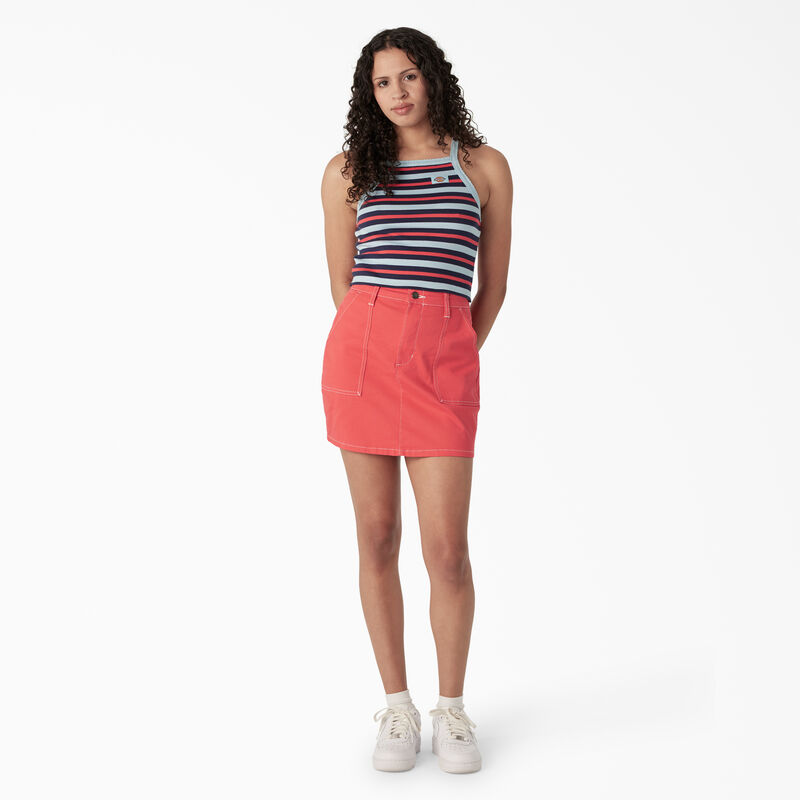 Dickies Rib Knit Cropped Tank Top Sky Blue Summer Fair Stripe ID-tOvFAXwT