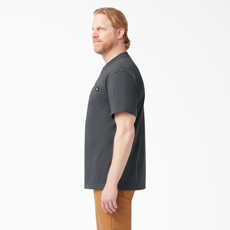 Dickies Heavyweight Short Sleeve Henley T-Shirt Charcoal Gray ID-tPMyI7kf