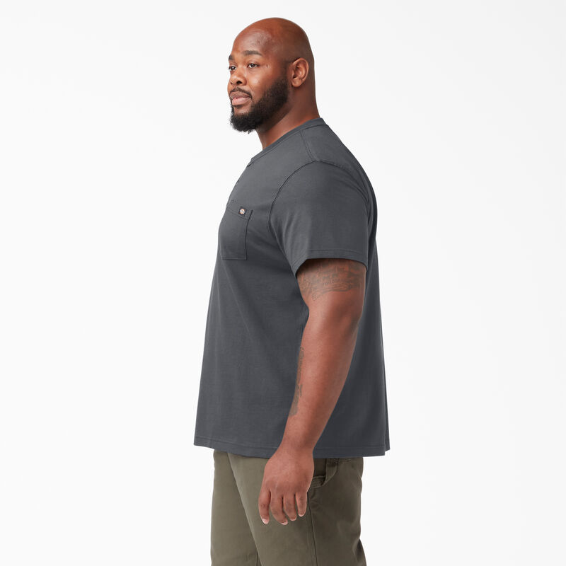 Dickies Heavyweight Short Sleeve Henley T-Shirt Charcoal Gray ID-tPMyI7kf