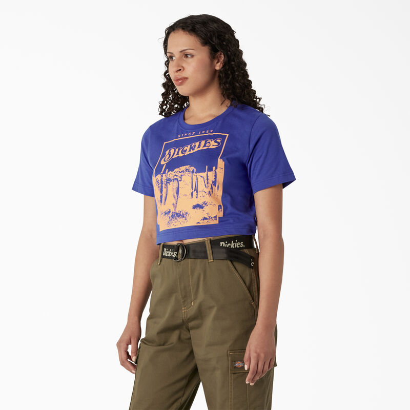 Dickies Desert Graphic Cropped T-Shirt Satin Sky ID-tRF839O5