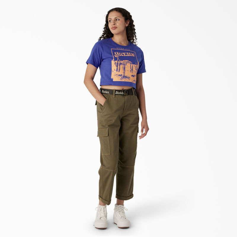 Dickies Desert Graphic Cropped T-Shirt Satin Sky ID-tRF839O5