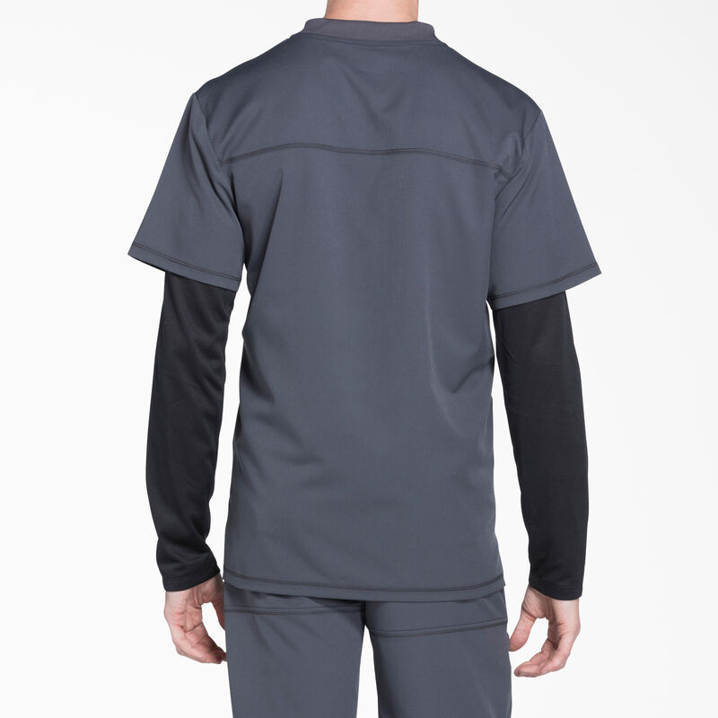 Dickies Men's Dynamix V-Neck Scrub Top Pewter Gray ID-tfPa2crC