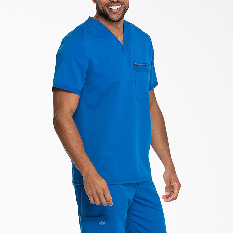 Dickies Men's Balance V-Neck Scrub Top Royal Blue ID-tsN8JnpU