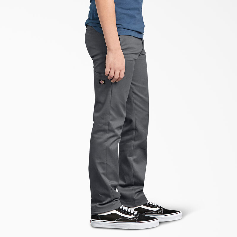 Dickies Boys' FLEX Skinny Fit Pants, 4-20 Charcoal Gray ID-tzc1ua9m