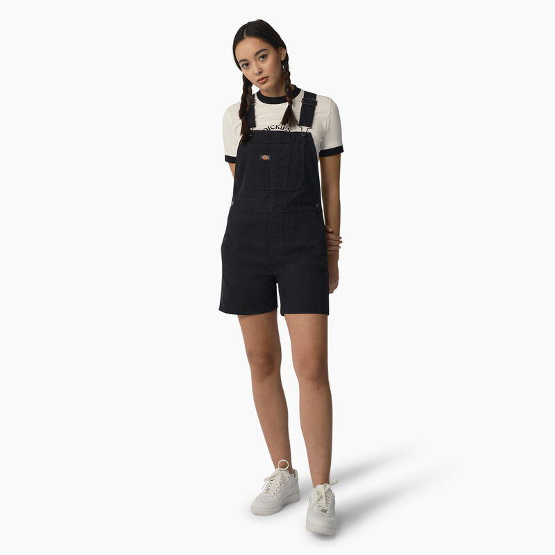 Dickies Relaxed Fit Duck Bib Shortalls Stonewashed Black ID-u0THHzJT